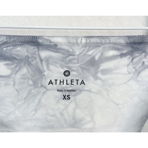 ATHLETA Salutation Tie Dye Ankle 7/8 Leggings Stash Pocket Gray White Sz XS - Picture 10 of 11